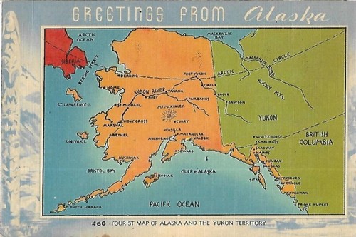 1947 map postcard - 1947,