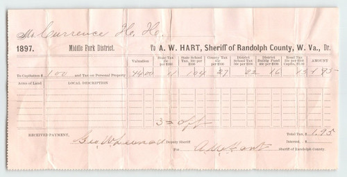 1897 tax statement - statement, fork