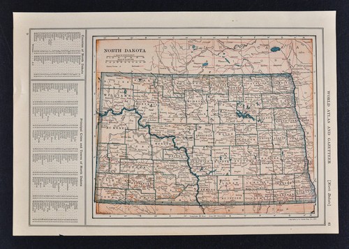 1917 poates map north - poates, dakota